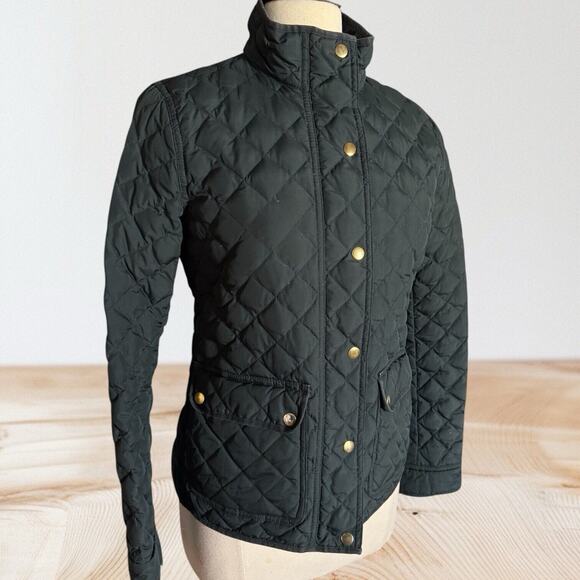 J Crew Lightweight Down Puffer Field Jacket Sz S Womens Navy Downtown Preppy - Picture 4 of 12